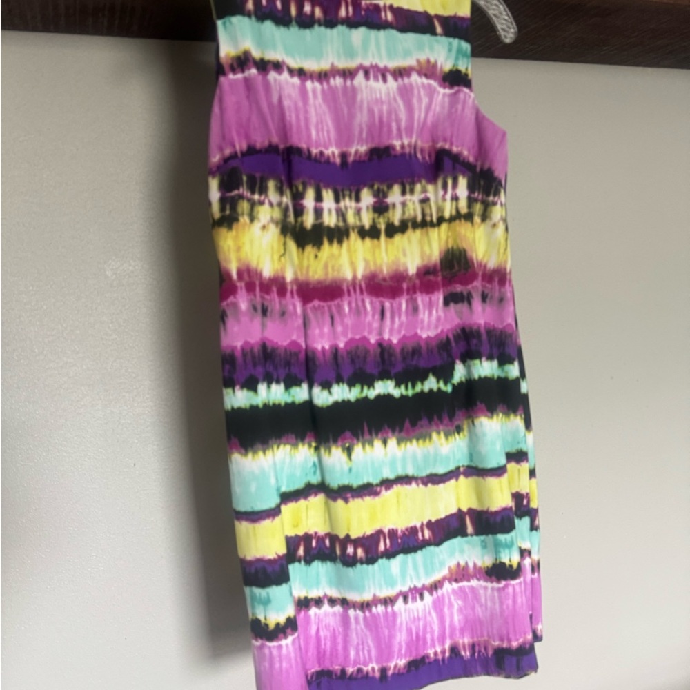 Colorful Tie-Dye Sleeveless Dress